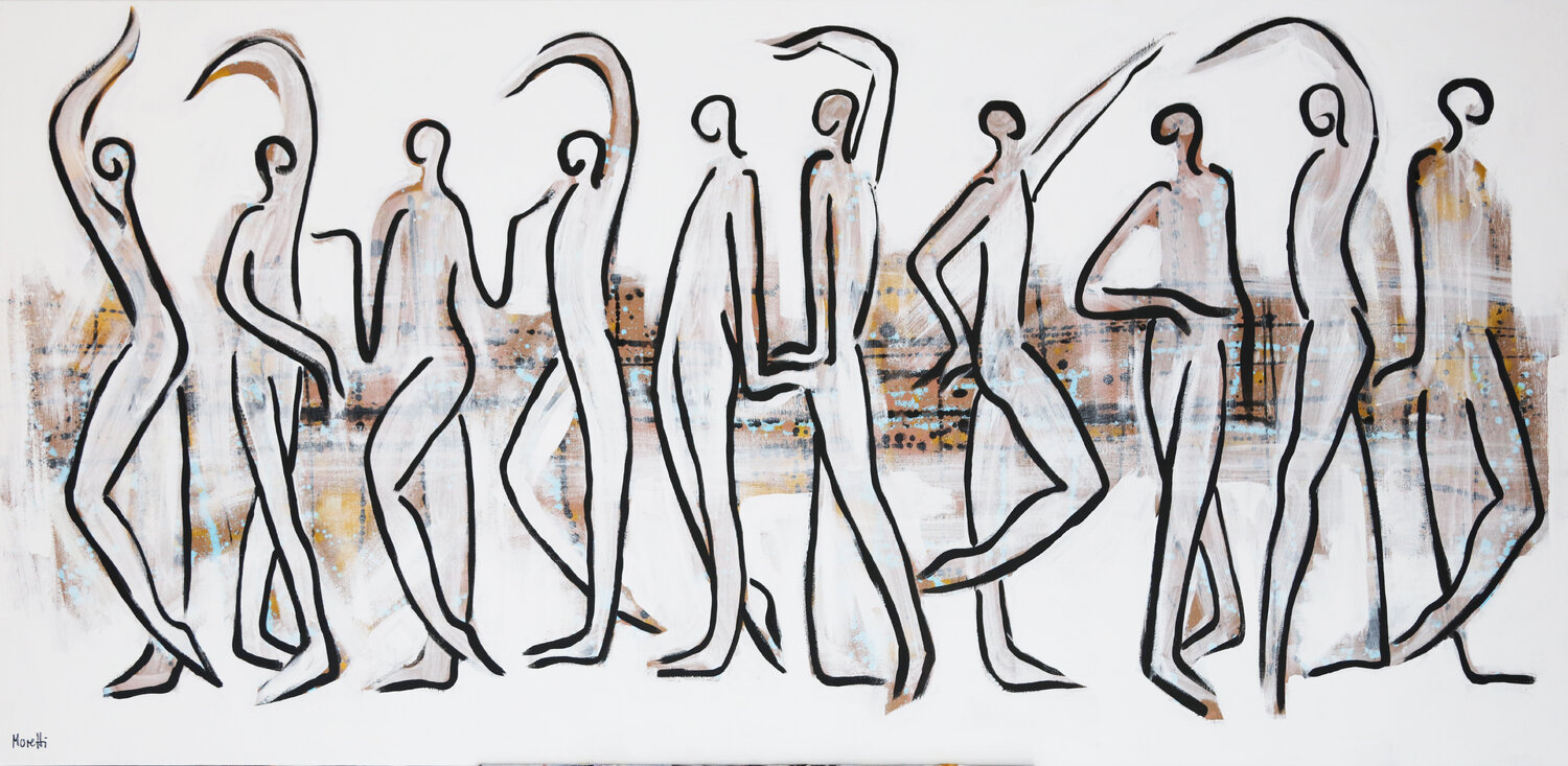 White walk Maria Moretti Original painting for sale