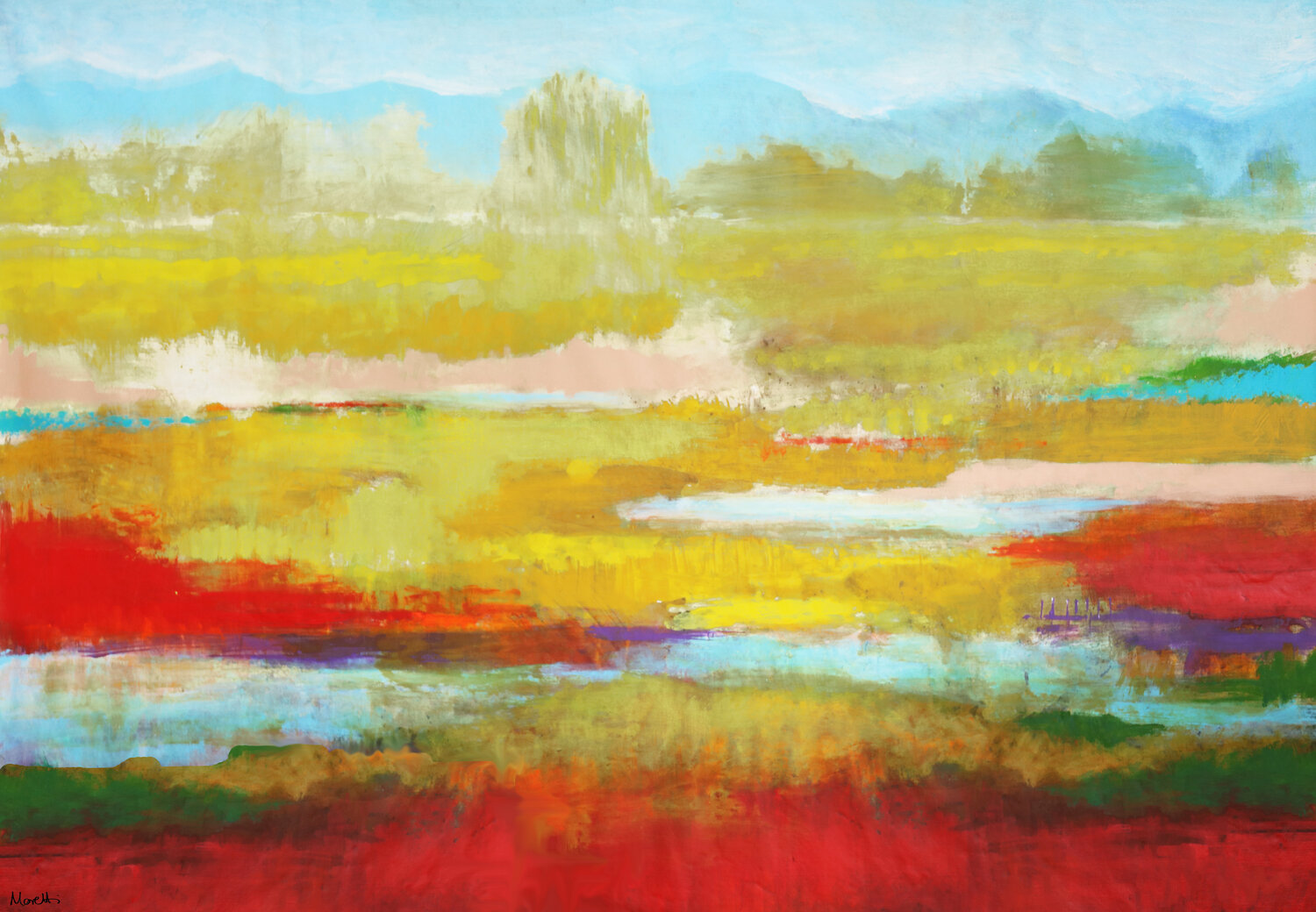 Africa- oil painting landscape Maria Moretti Original painting for sale