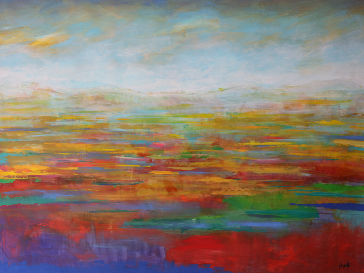 Wide land Maria Moretti Original painting for sale
