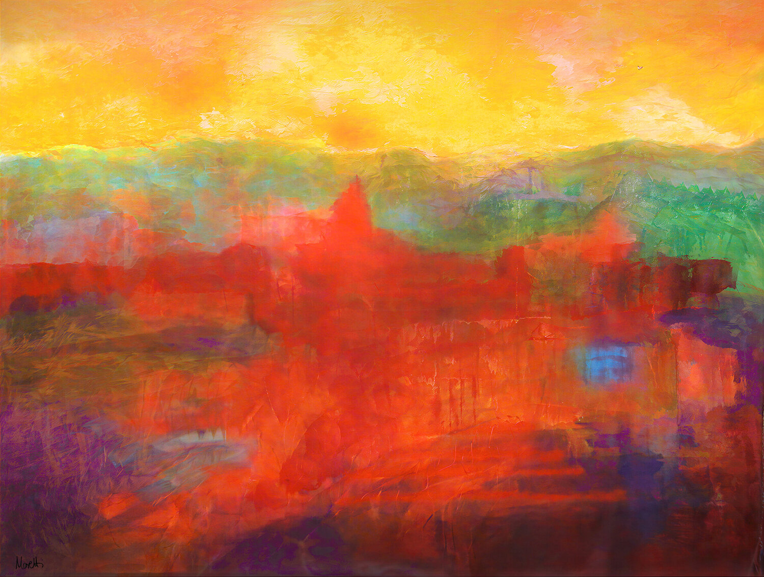 Impression -  landscape Maria Moretti Original painting for sale