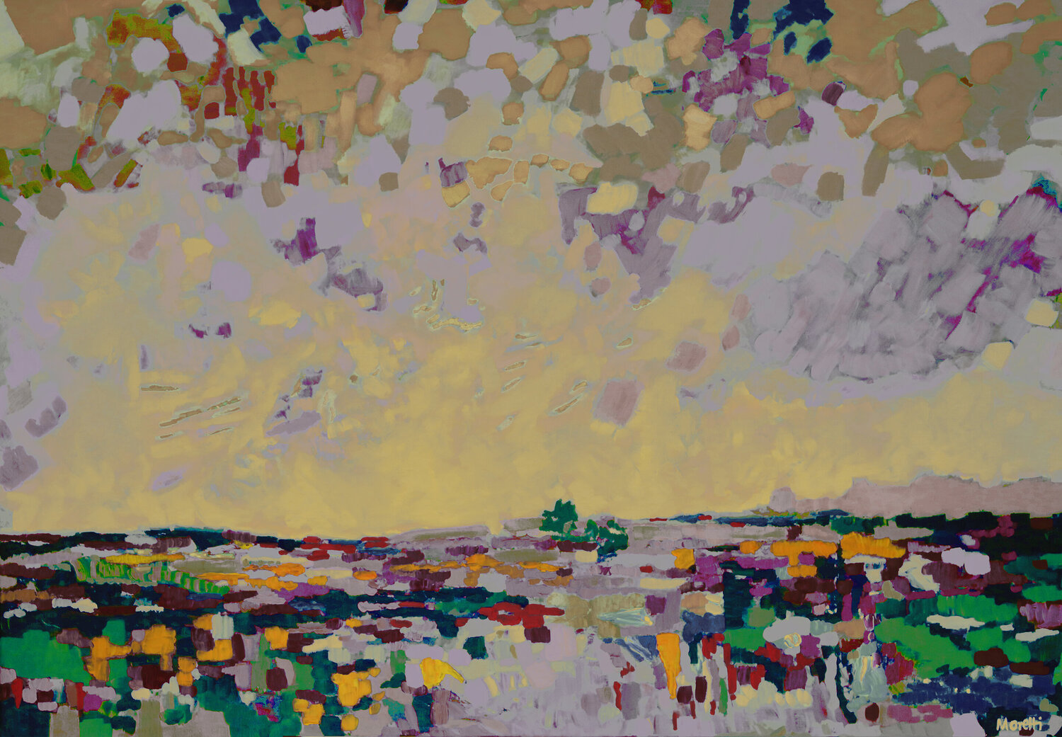 Light comes - Landscape Maria Moretti Original painting for sale