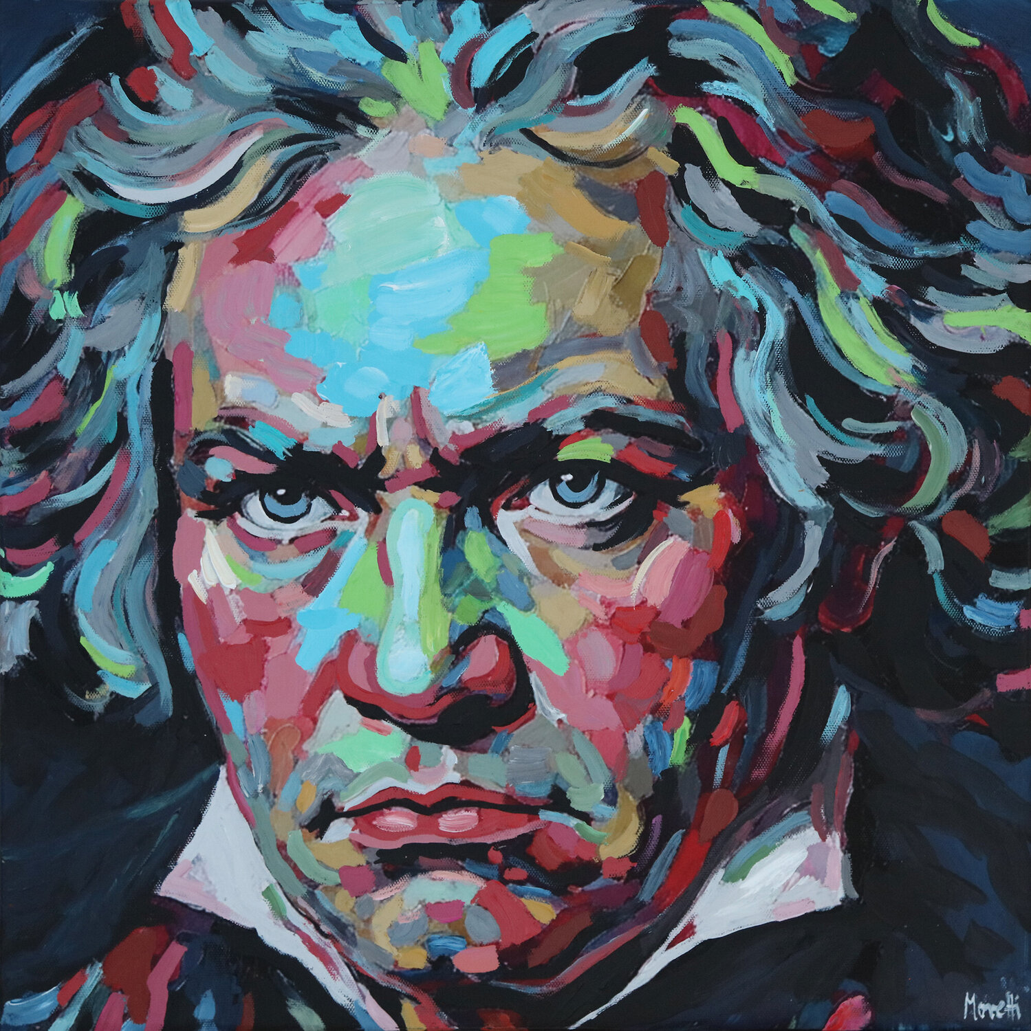 Beethoven - Portrait Realismus Maria Moretti Original painting for sale