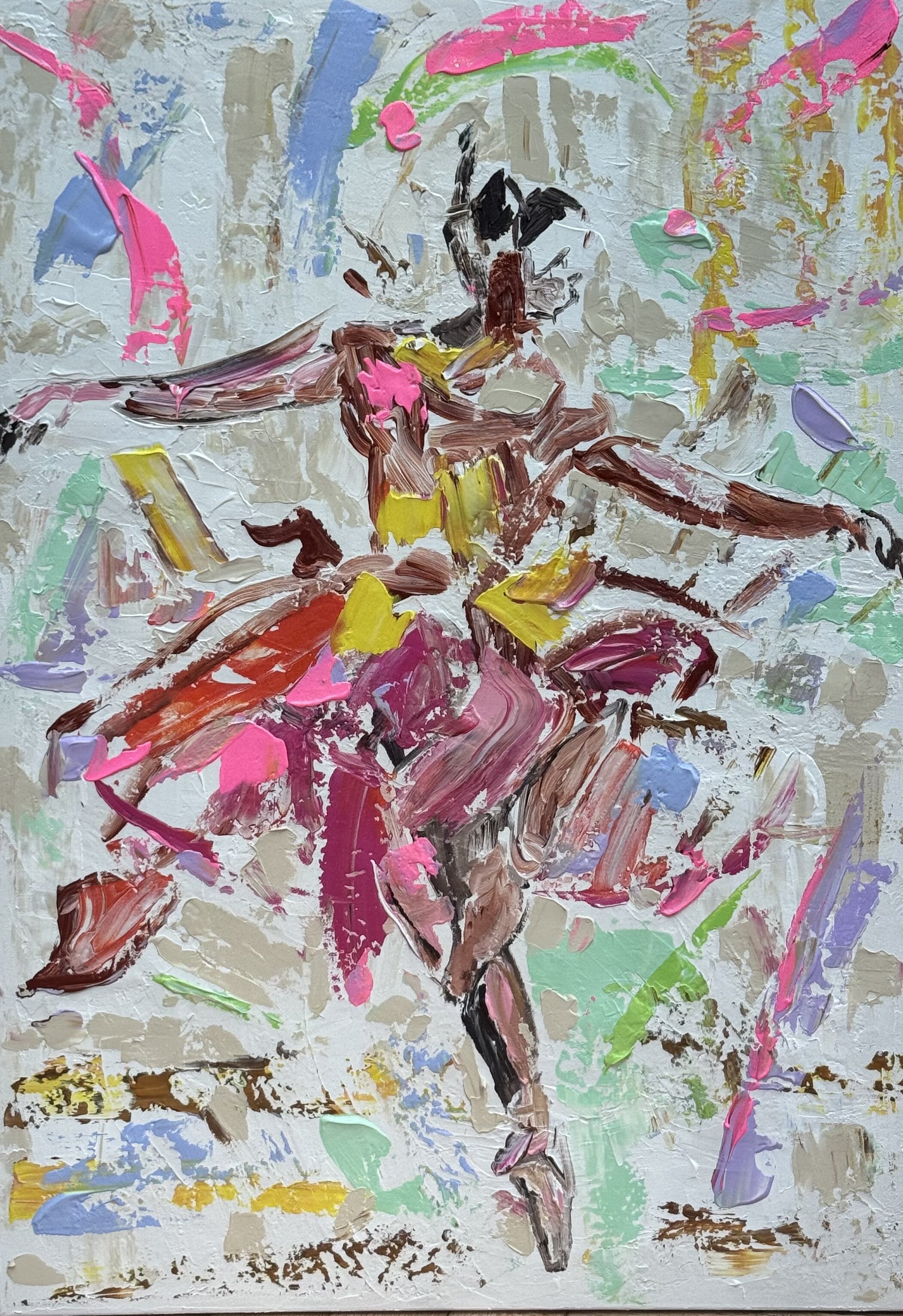 Ballet Dancers original abstract painting