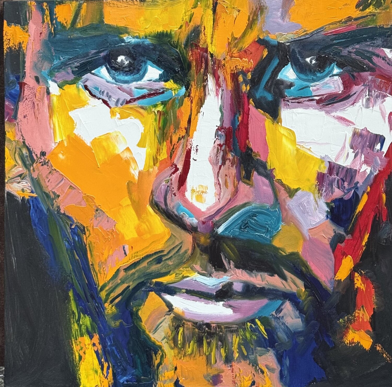 Alejandro male portrait Sabina Nealon Originalgemälde zu verkaufen