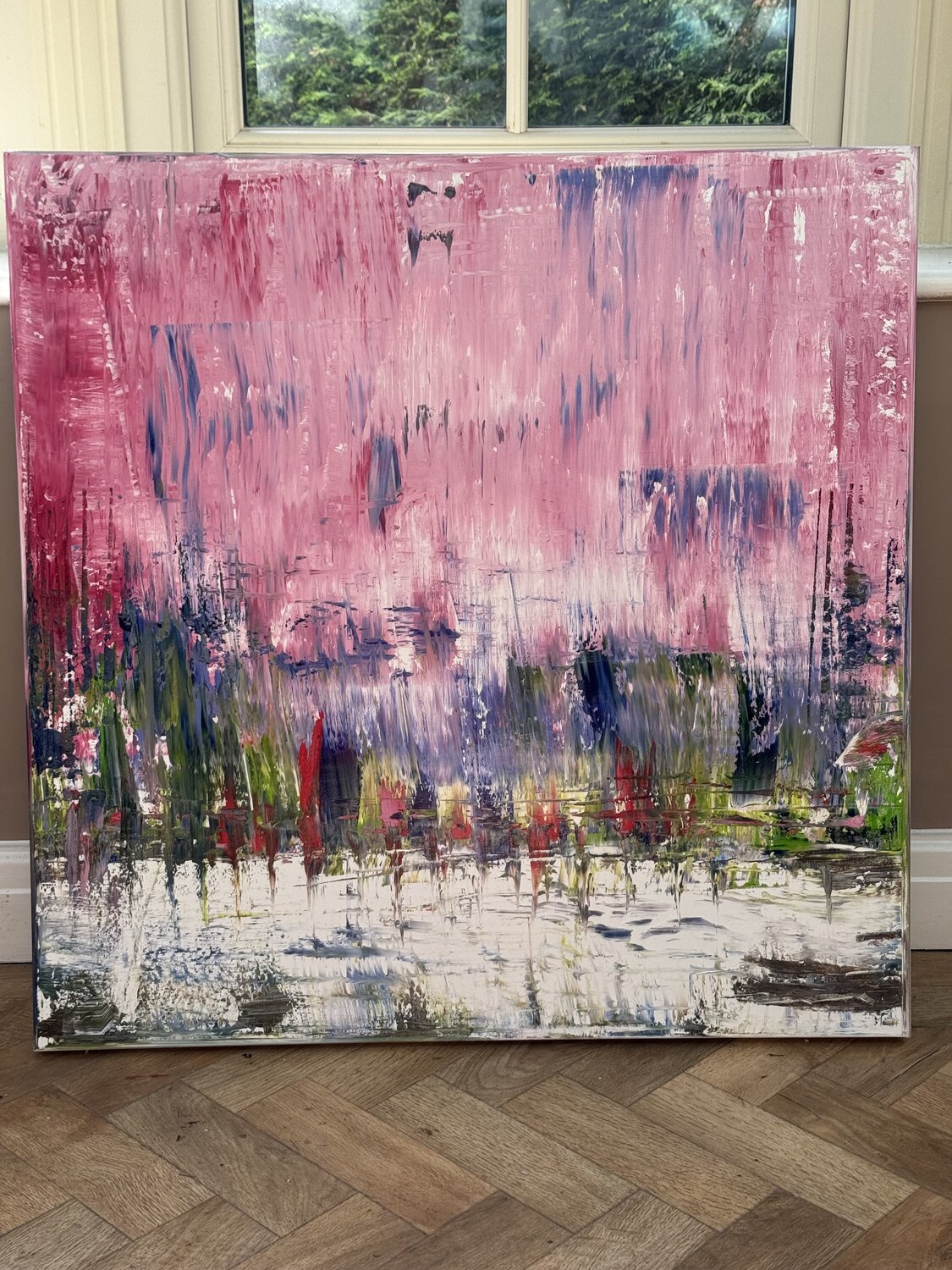 Pink Horizon Sabina Nealon Originalgemälde zu verkaufen