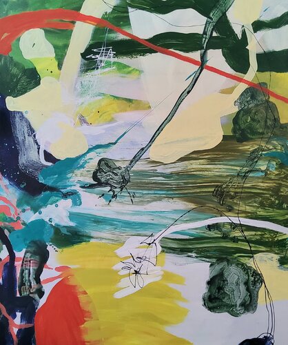 Wild Geese and Daffodils by Wendy Grace, Painting for Sale on Select
