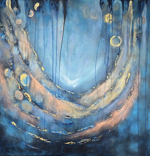 NIGHT RAIN MONSOON MEMORIES by clare schouten, Painting for Sale on Select