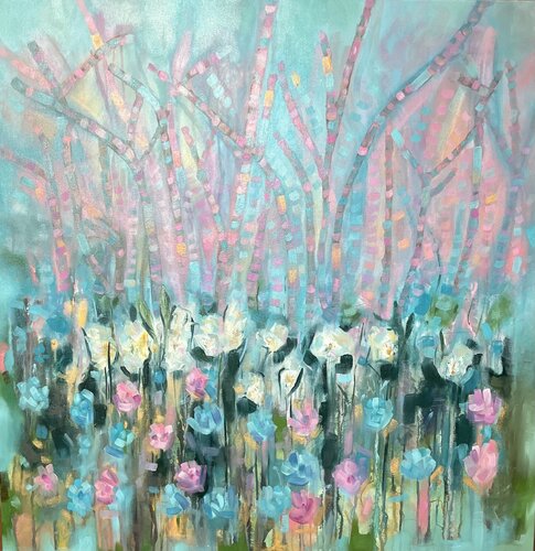 The Garden of Becoming No 1 by clare schouten, Painting for Sale on Select
