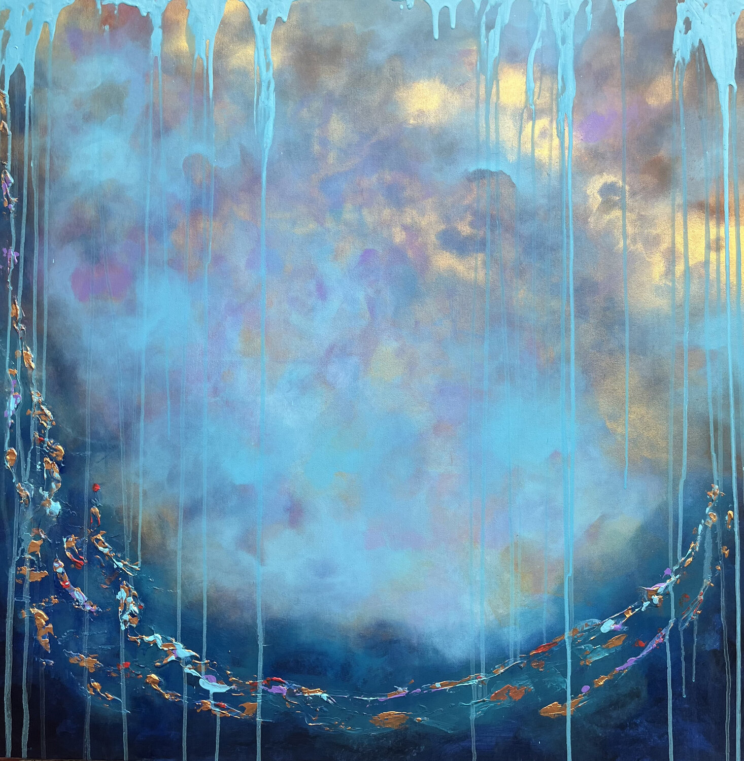 RAIN 11 MONSOON MEMORIES clare schouten Original painting for sale