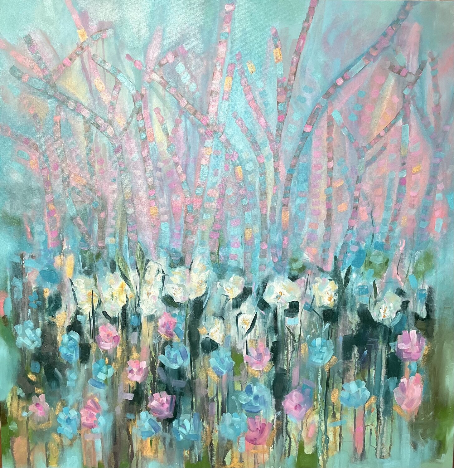 The Garden of Becoming No 1 clare schouten Original painting for sale