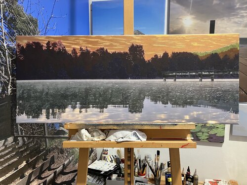 Silberschwann by Marta Widowitz, Painting for Sale on Select