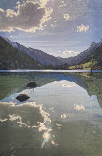 Wasserspiegel 1, Ramsau bei Berchtesgaden by Marta Widowitz, Painting for Sale on Select
