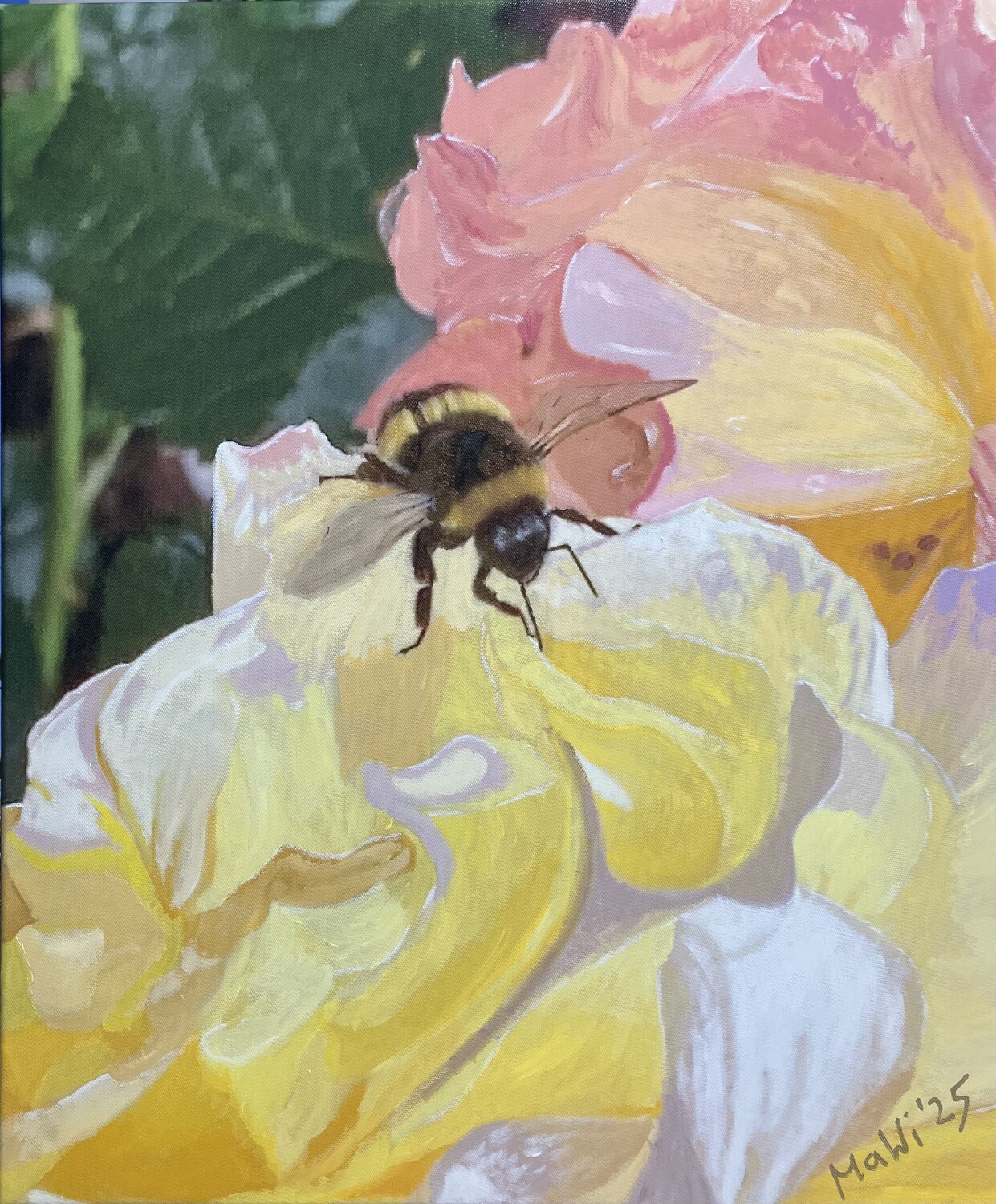 Biene in Blumen Marta Widowitz Original painting for sale