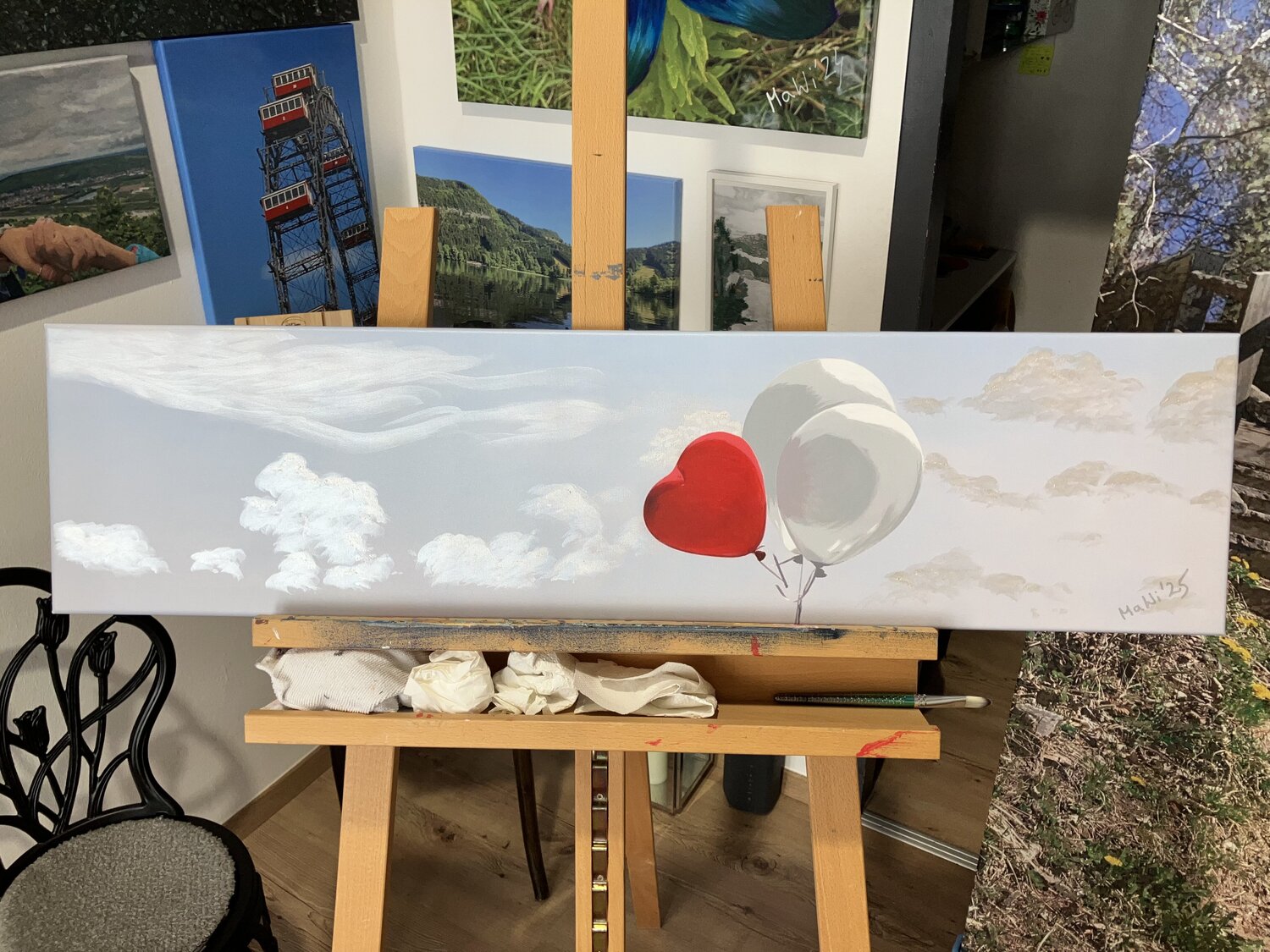 Luftballons Marta Widowitz Original painting for sale