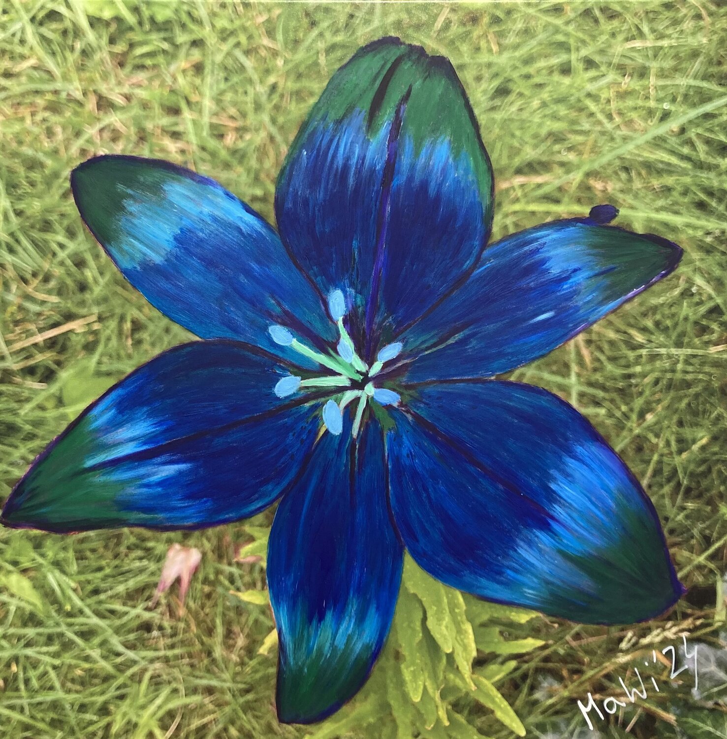 Blume 2 Marta Widowitz Original painting for sale