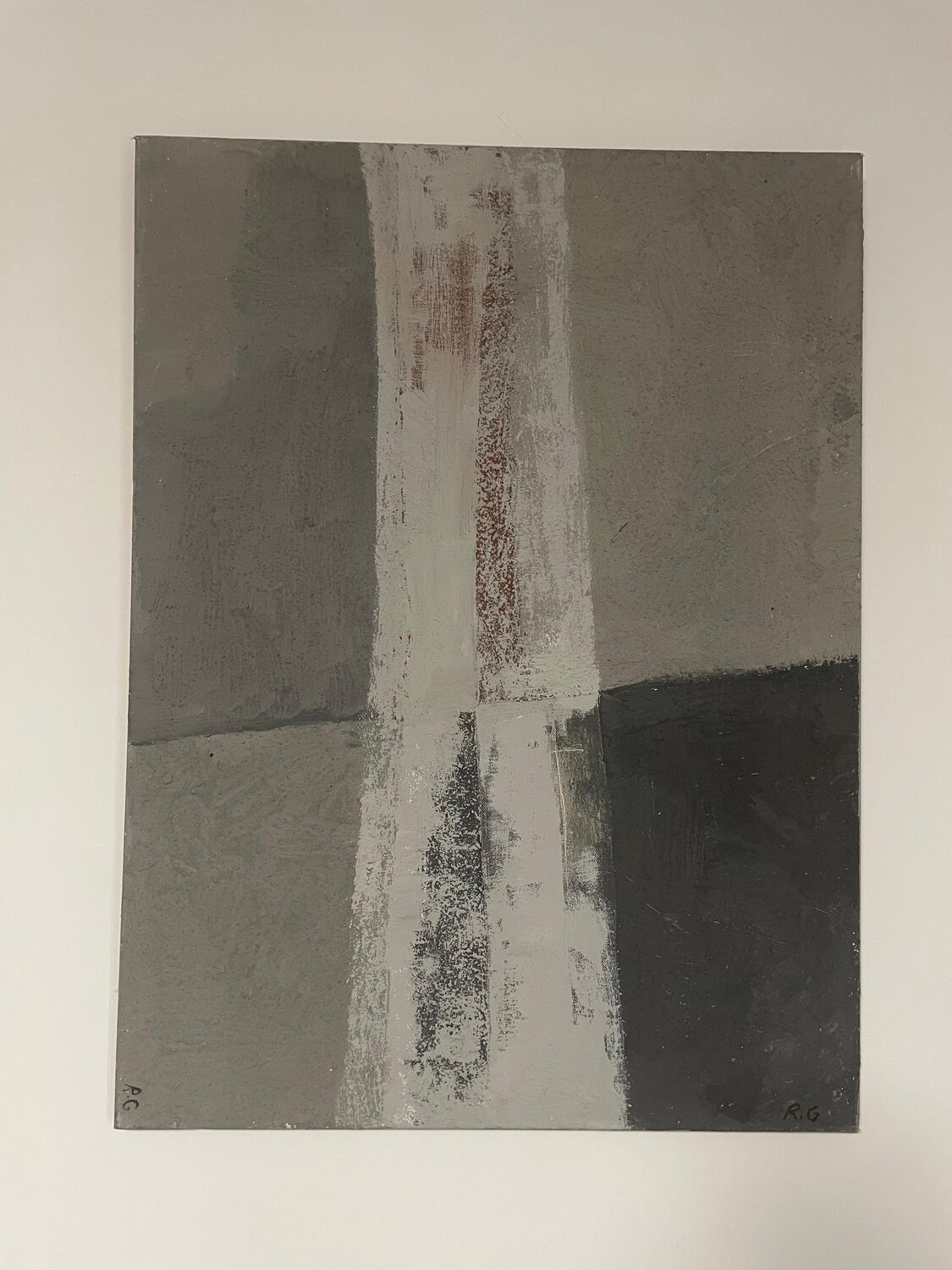 Mystical Grey Roman Gegansha Gvarliani Original painting for sale
