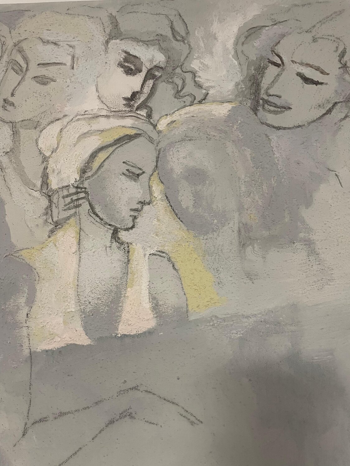 Friends Talking AKA Amistad es divina Roman Gegansha Gvarliani Original painting for sale