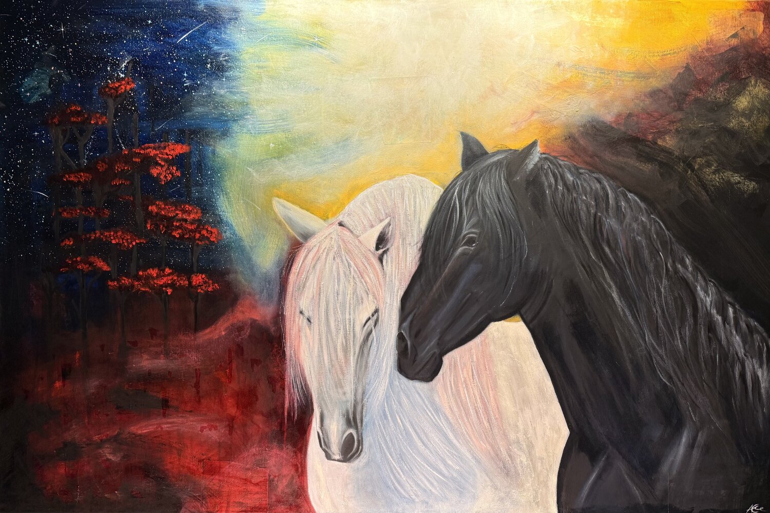 Enlighten in Harmony Ann-Christin Brune Original painting for sale