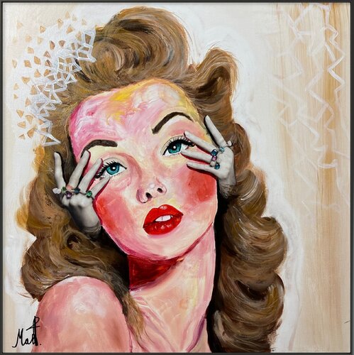 Between Glances by Maximilian Füßl, Painting for Sale on Select