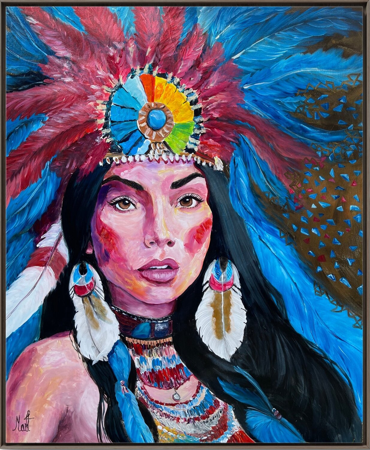 Native Beauty Maximilian Füßl Original painting for sale