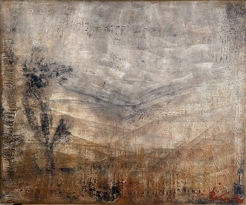 Dunes Obscures - éclat d'or by Rivka, Painting for Sale on Select