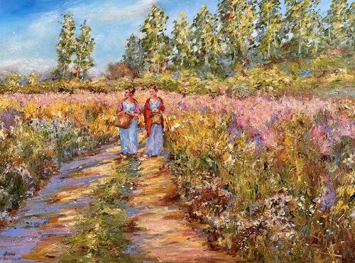 Promenade estivale by Diana Malivani, Painting for Sale on Select
