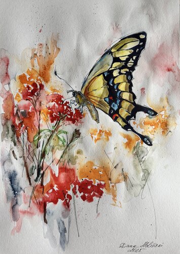 Butterfly. N 3 by Diana Malivani, Drawing for Sale on Select