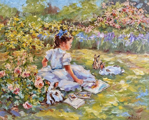 En plein air by Diana Malivani, Painting for Sale on Select