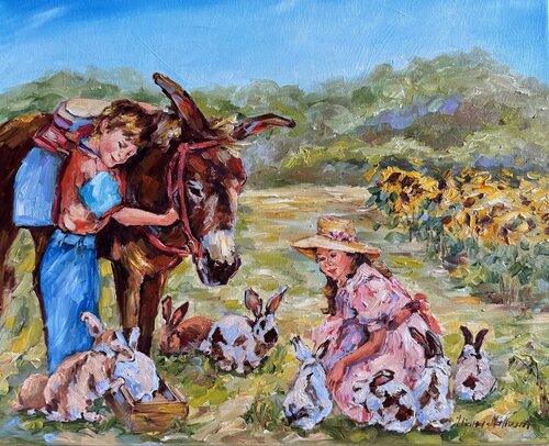 In the Farm by Diana Malivani, Painting for Sale on Select