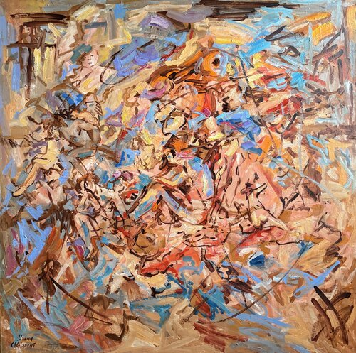 Les amants by Diana Malivani, Painting for Sale on Select