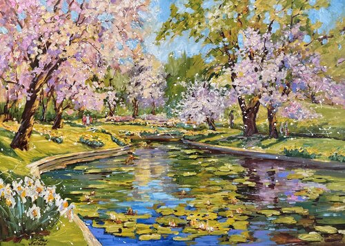 Paris. Le printemps by Diana Malivani, Painting for Sale on Select