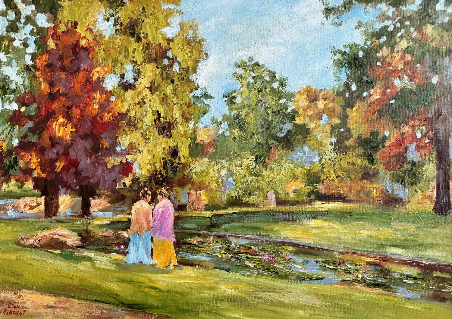 Sul bordo dello stagno Diana Malivani Original painting for sale