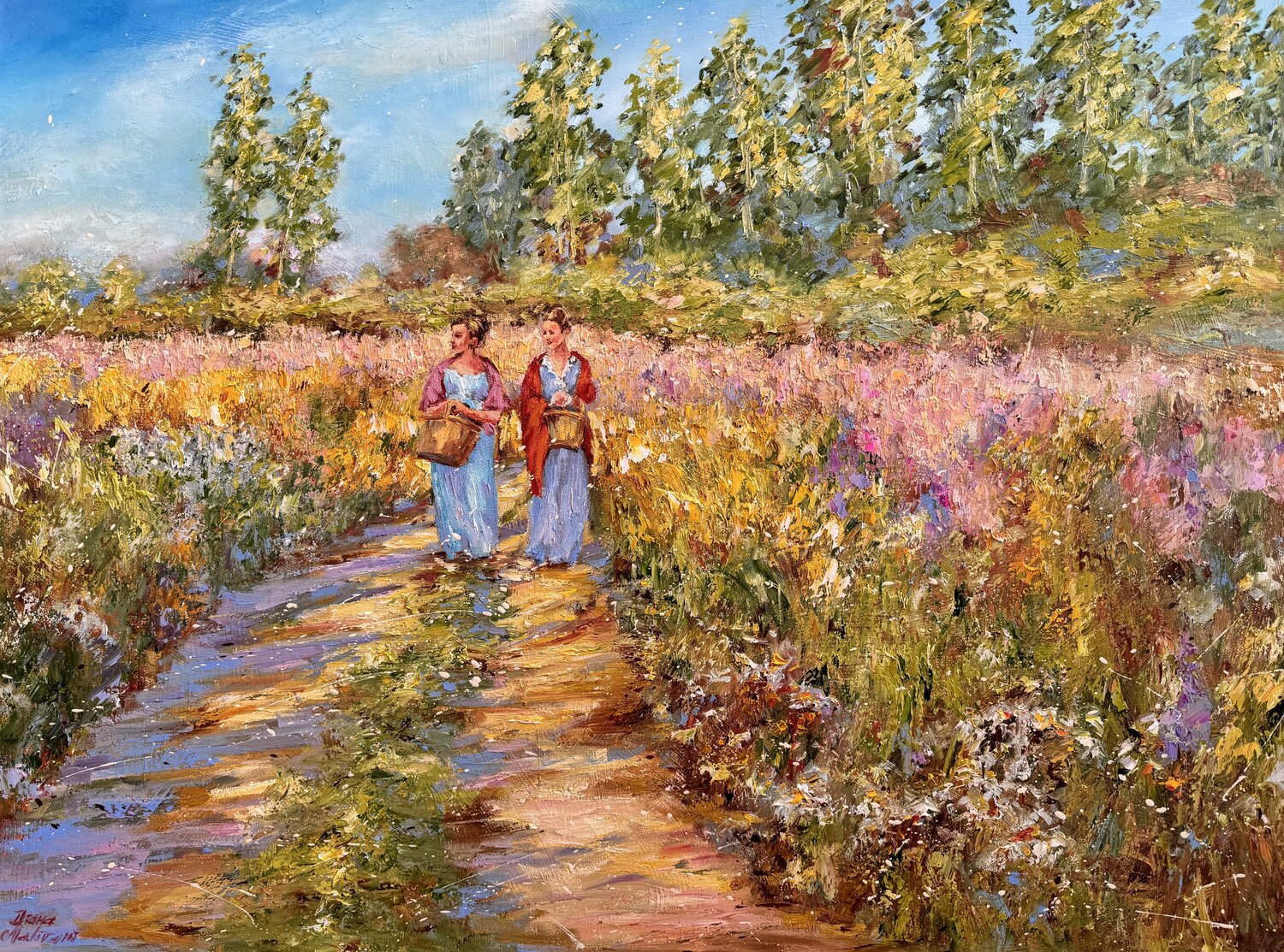 Promenade estivale Diana Malivani Original painting for sale