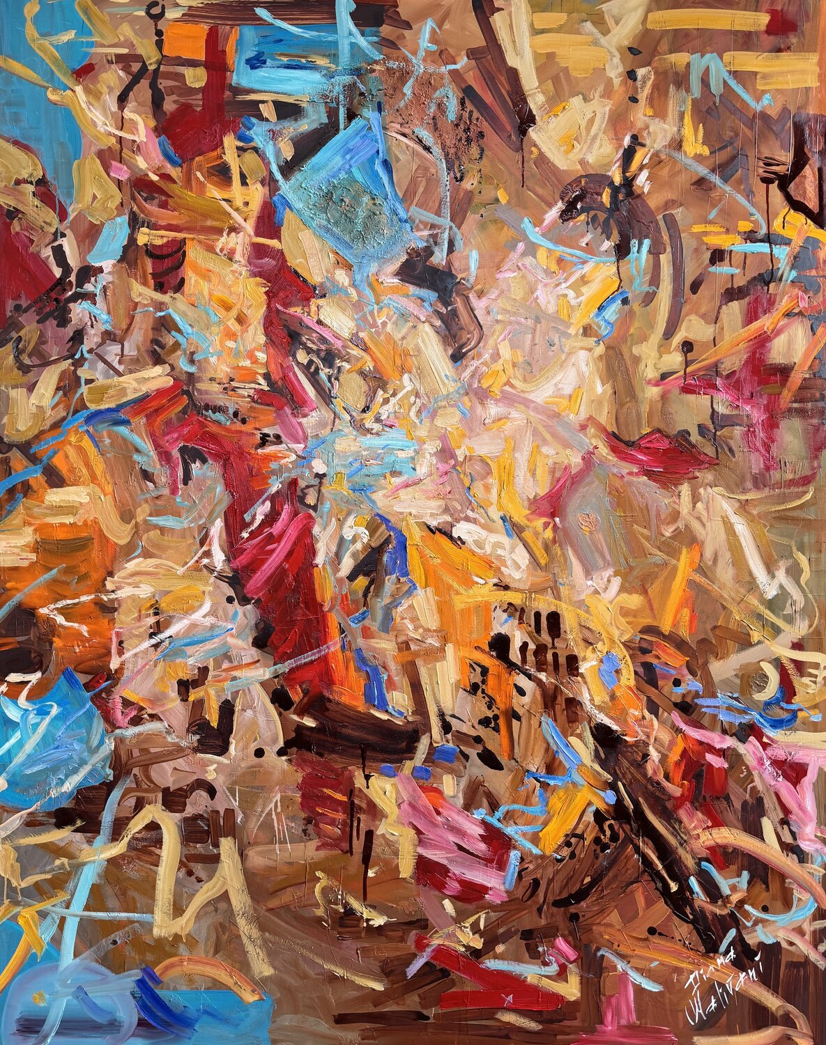Jazz Party Diana Malivani Original painting for sale