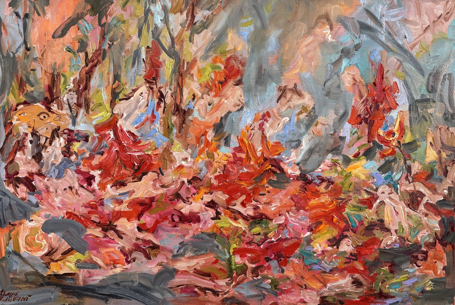 Poppies Diana Malivani Original painting for sale