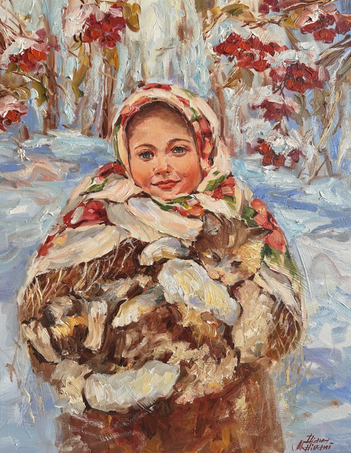 Winter Diana Malivani Original painting for sale