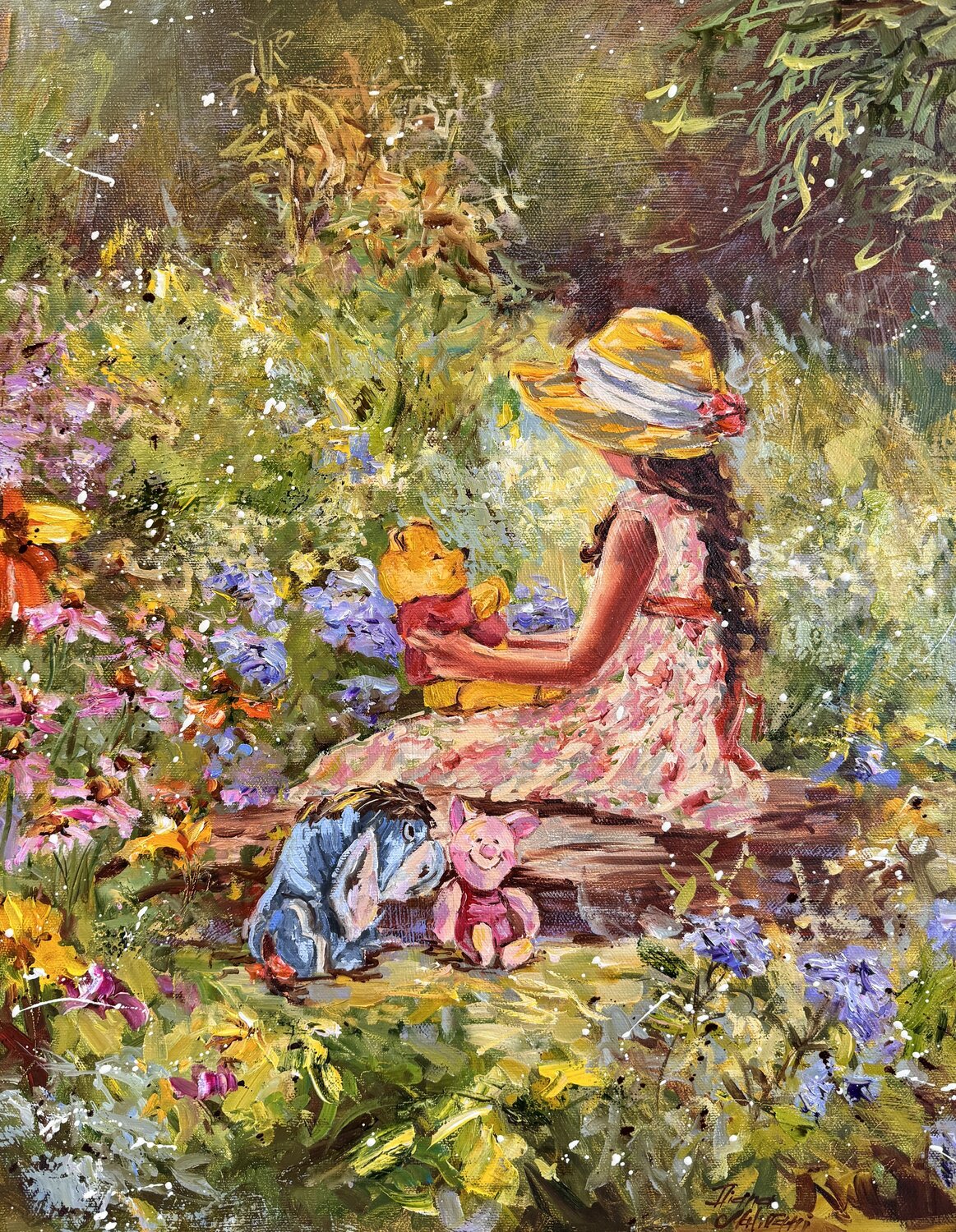 In the Garden Diana Malivani Original painting for sale