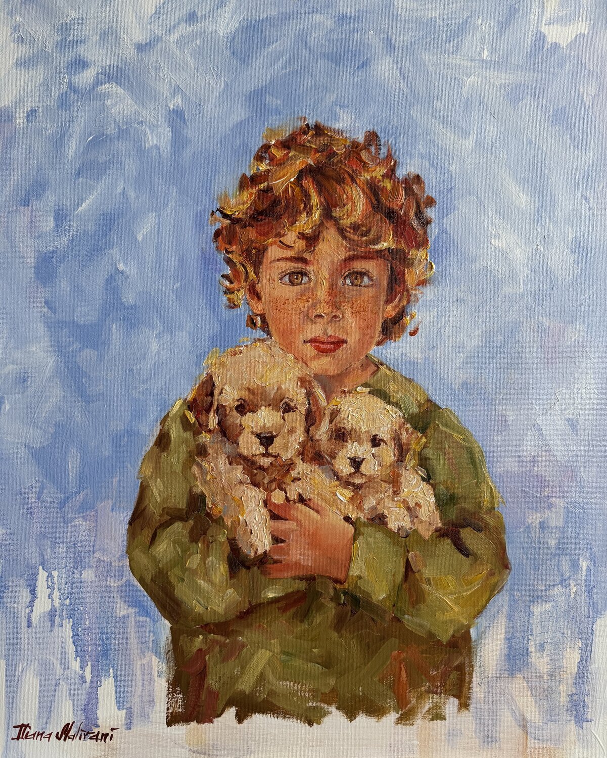 Les amis Diana Malivani Original painting for sale