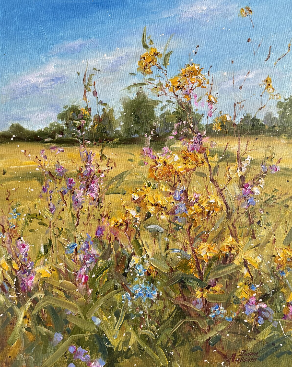 Meadow Grass Diana Malivani Original painting for sale