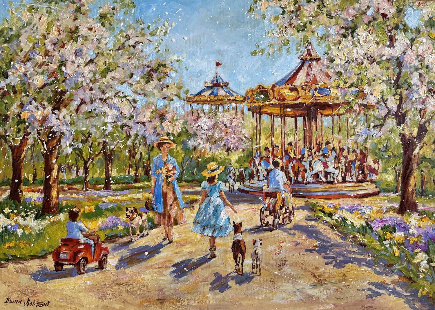 Paris. Le Jardin des Tuileries Diana Malivani Original painting for sale