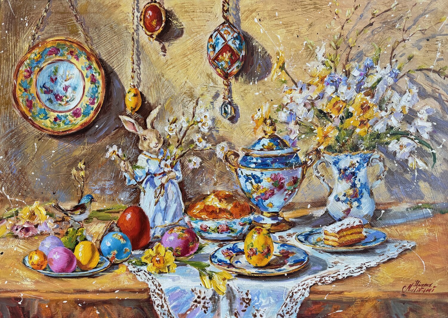 Easter. Still Life Diana Malivani Original painting for sale
