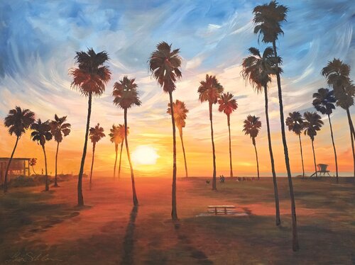 Surreal Sunset by Lisa Schulaner, Painting for Sale on Select