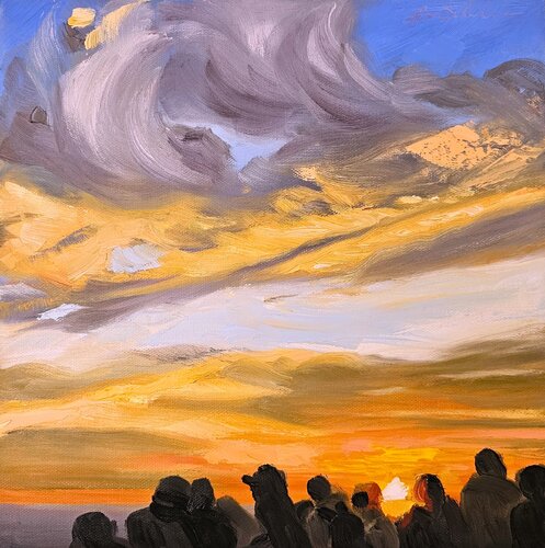 Sunset From Griffith Observatory by Lisa Schulaner, Painting for Sale on Select