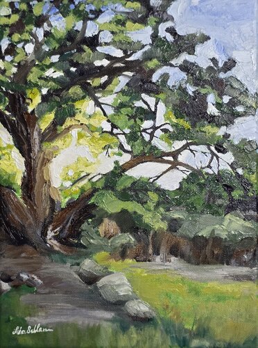 Backlit Tree 2 by Lisa Schulaner, Painting for Sale on Select