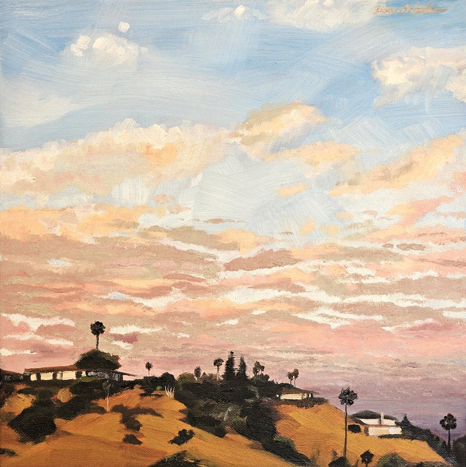 Hillside View Lisa Schulaner Original painting for sale
