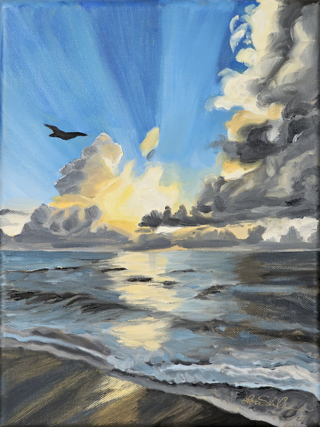 Sunrise on a New Day Lisa Schulaner Original painting for sale