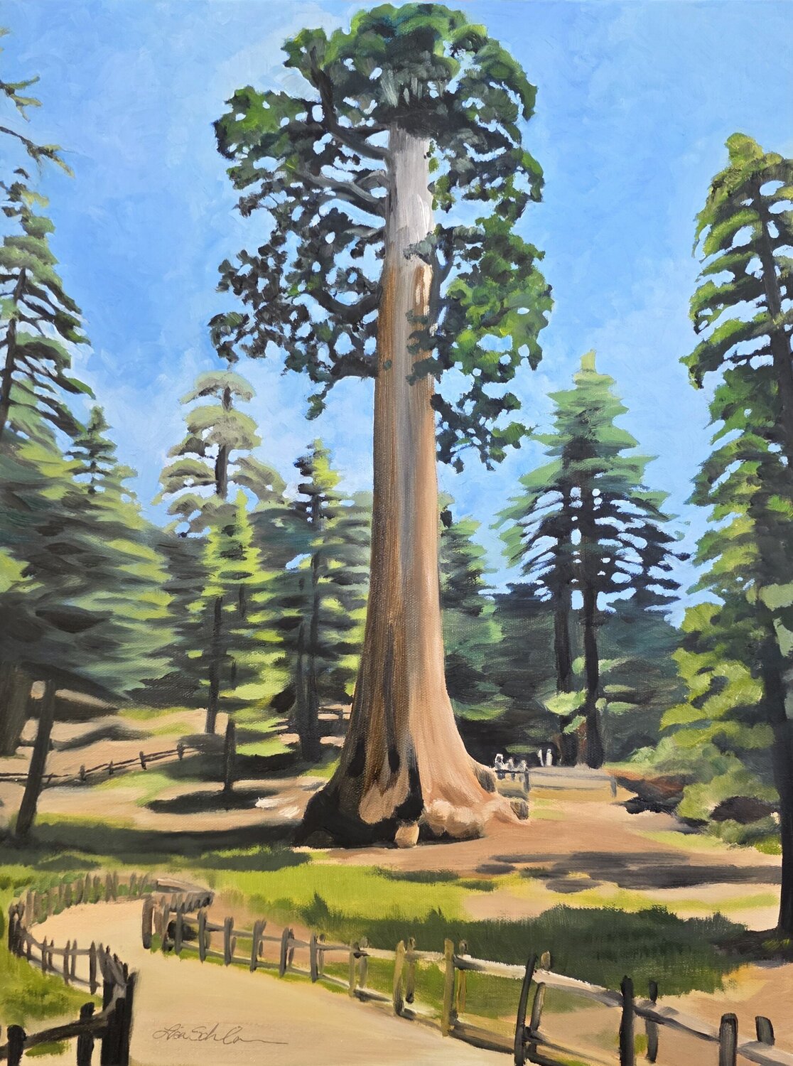 Giant Sequoia Lisa Schulaner Original painting for sale