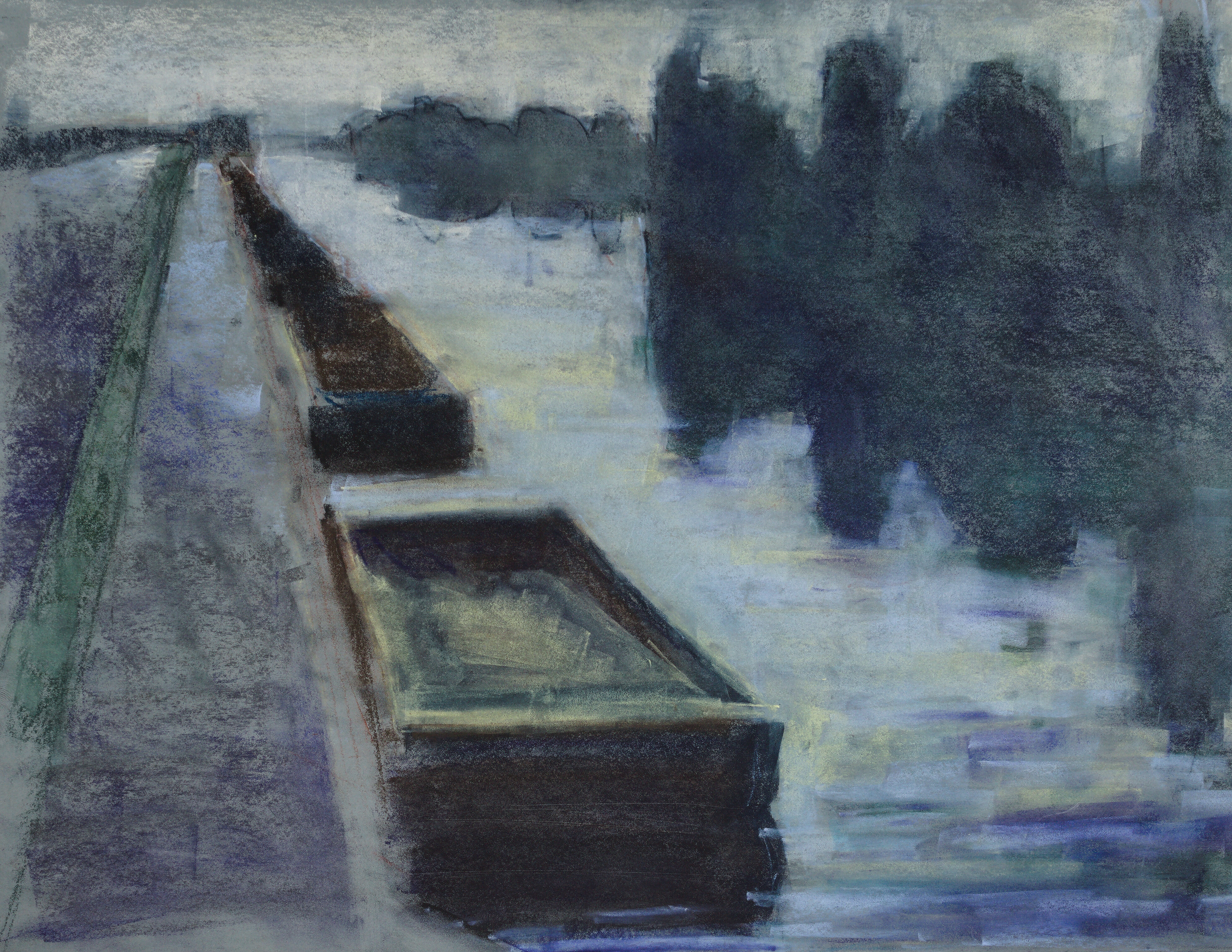 Schwimmtröge auf Kanal