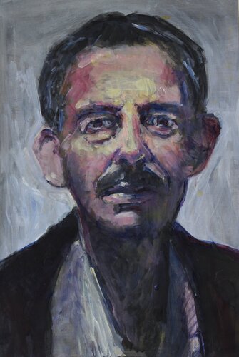 Schmaler Mann by Hjalmar Thelen, Painting for Sale on Select