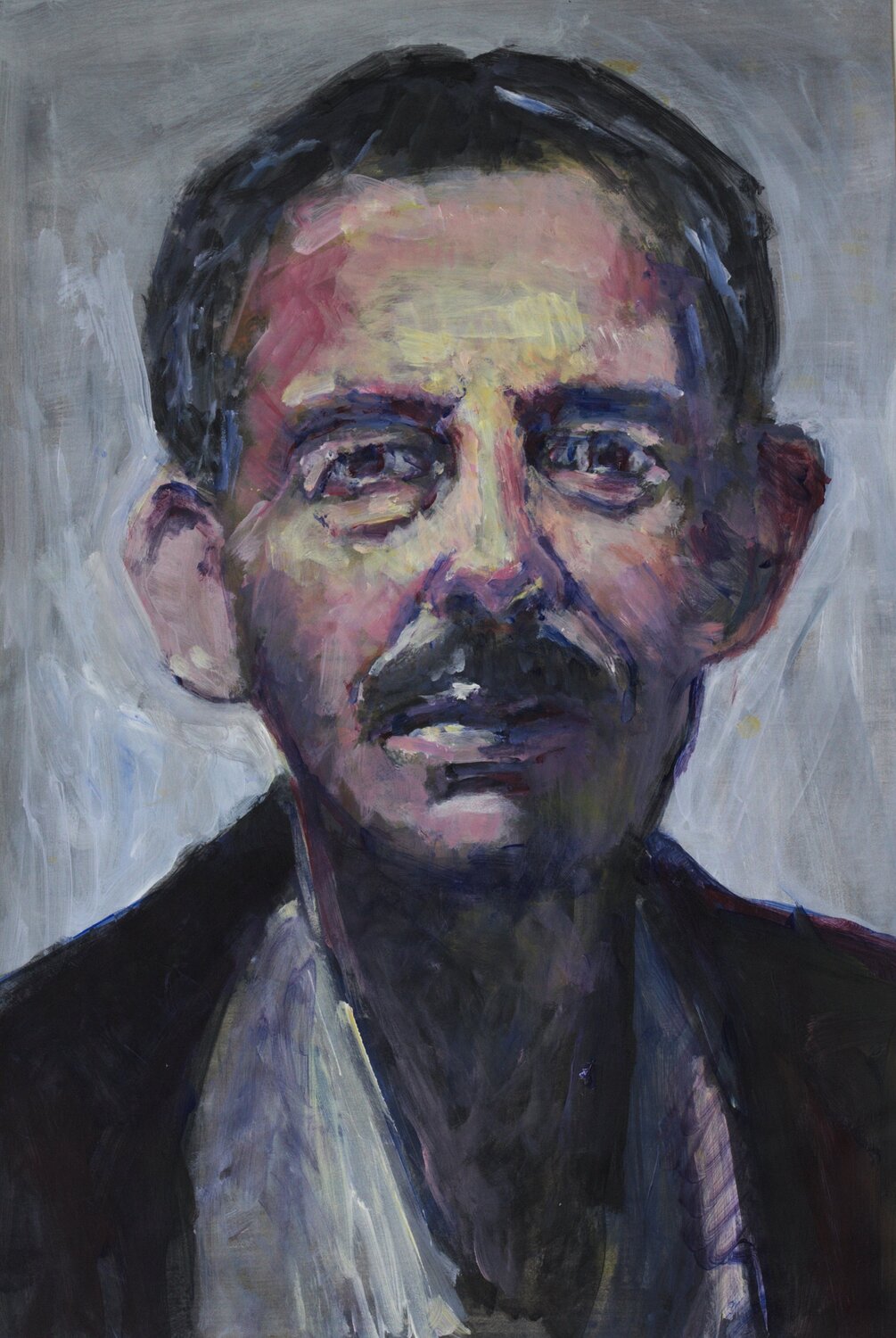 Schmaler Mann Hjalmar Thelen Original painting for sale